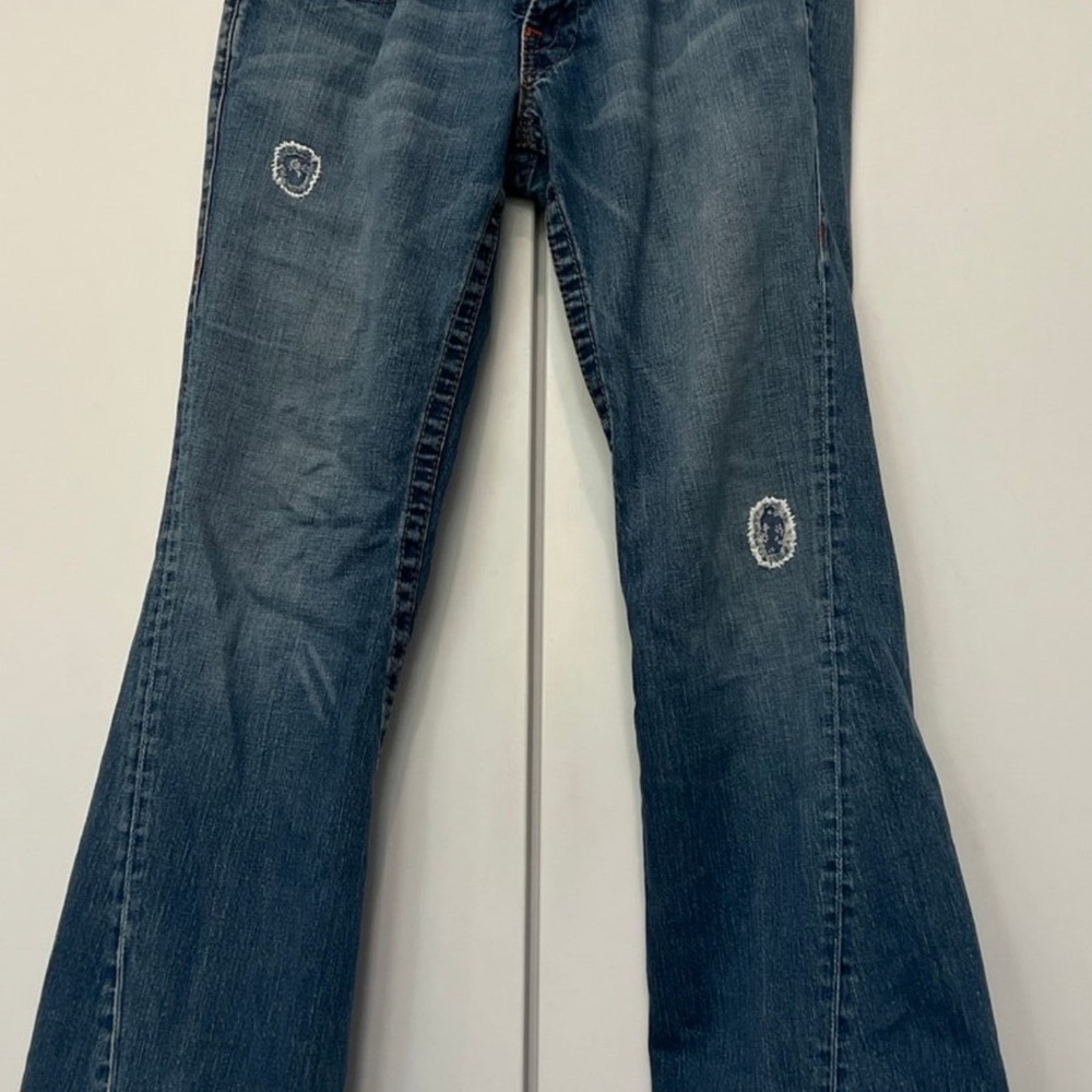 True Religion Blue Flare Wide Leg Jeans